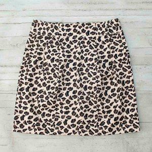 Marc by Marc Jacobs Cotton Twill Leopard Print A-Line Mini Skirt size 6